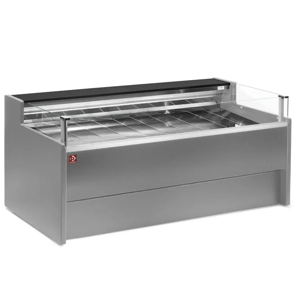 Refrigerated display counter with glass Self-service, ventilated, with reserve - GREY - Main Image