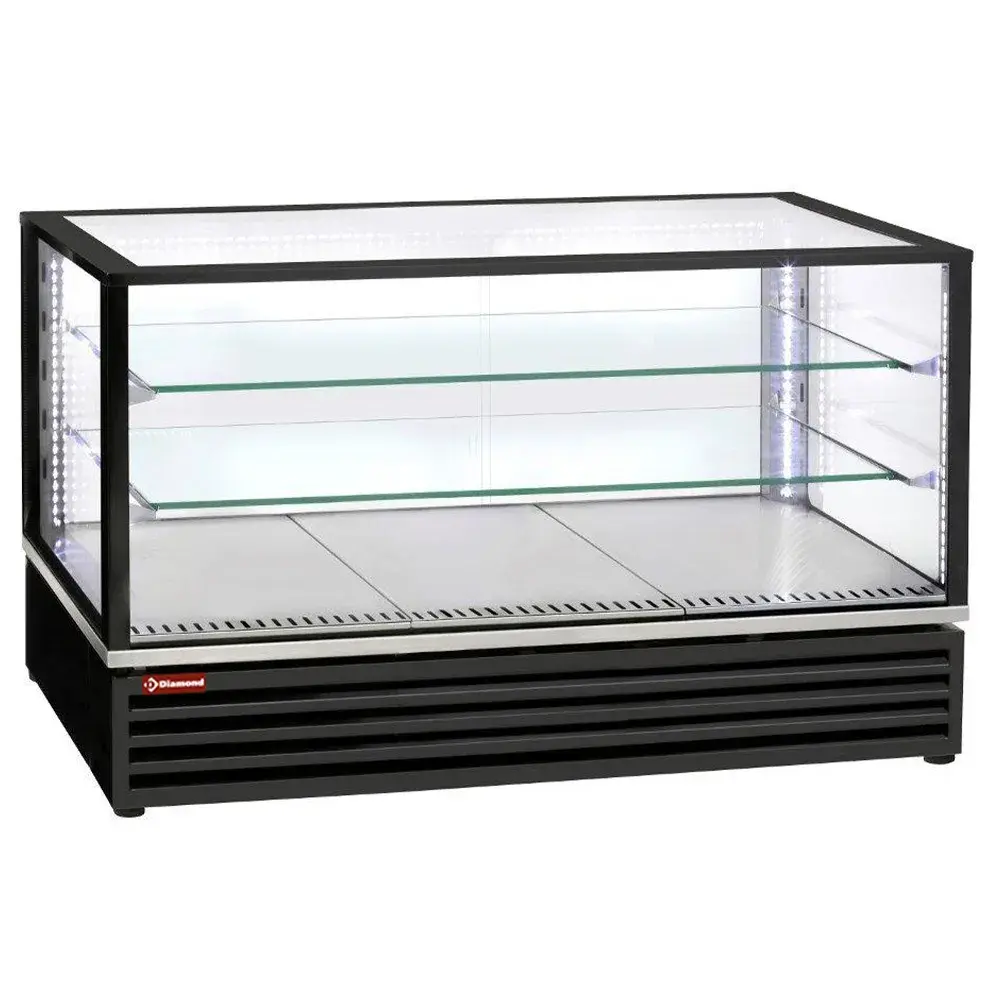 Refrigerated display, EN or GN, ventilated, 3 levels, BLACK - Main Image