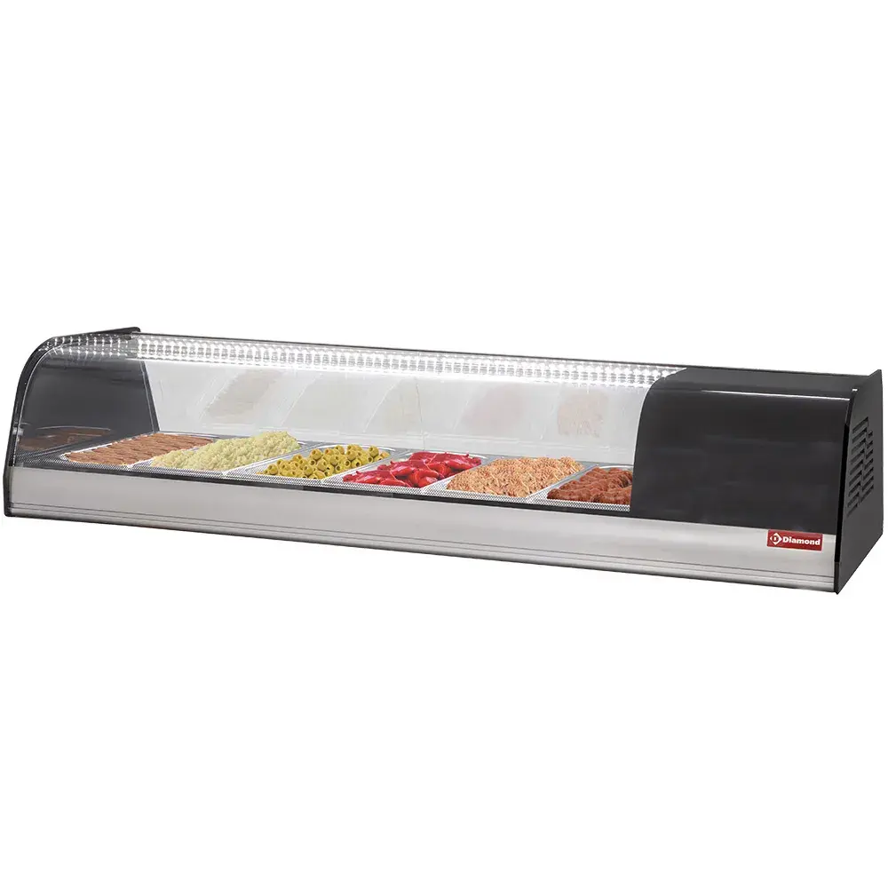 Refrigerated display for tapas, 6x GN 1/3 - 40 mm (included) - Main Image