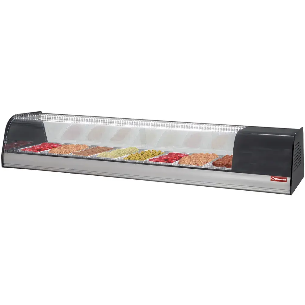 Refrigerated display for tapas, 8x GN 1/3 - 40 mm (included) - Main Image