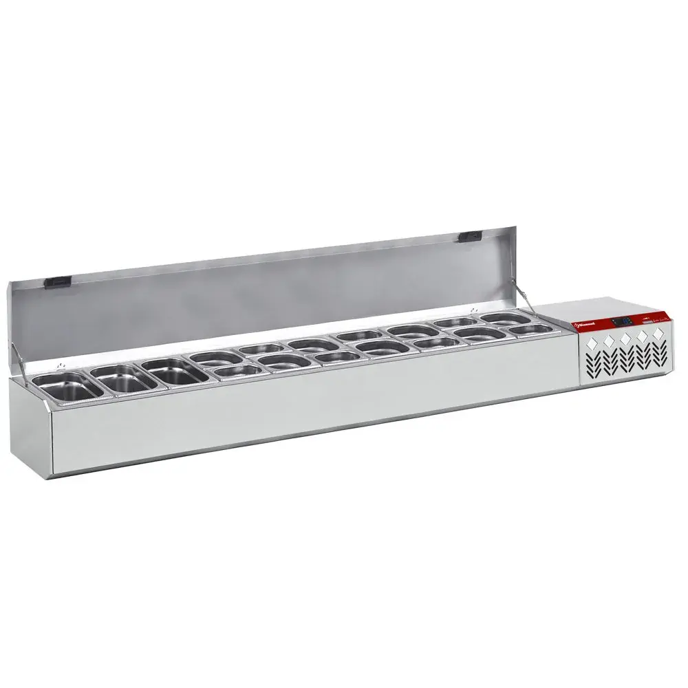 Refrigerated structure GN 10x1/4, 1x1/9 , with lid - Main Image