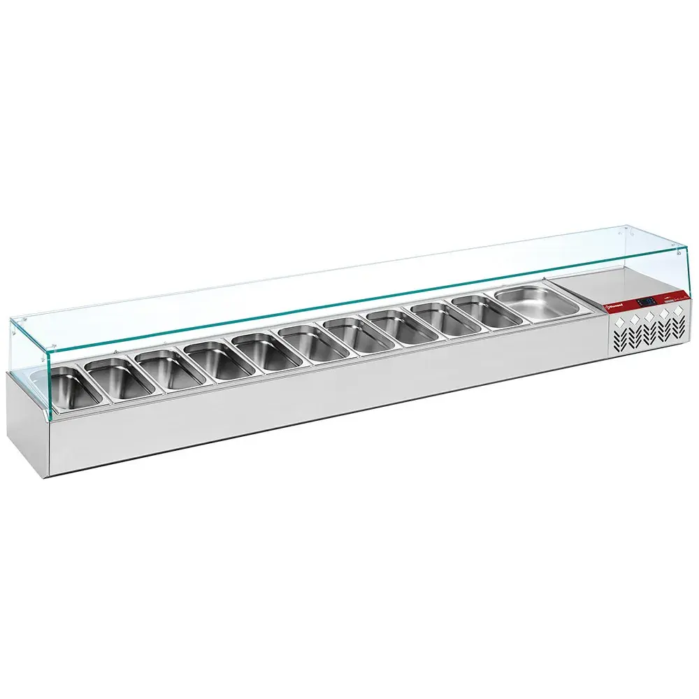 Refrigerated structure GN 11x1/3, 1x1/9, with right glass - Main Image