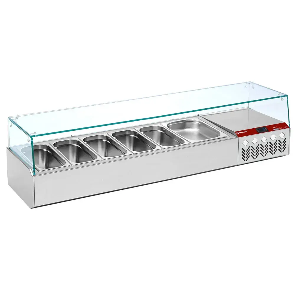 Refrigerated structure GN 6x1/3, with right glass - Main Image
