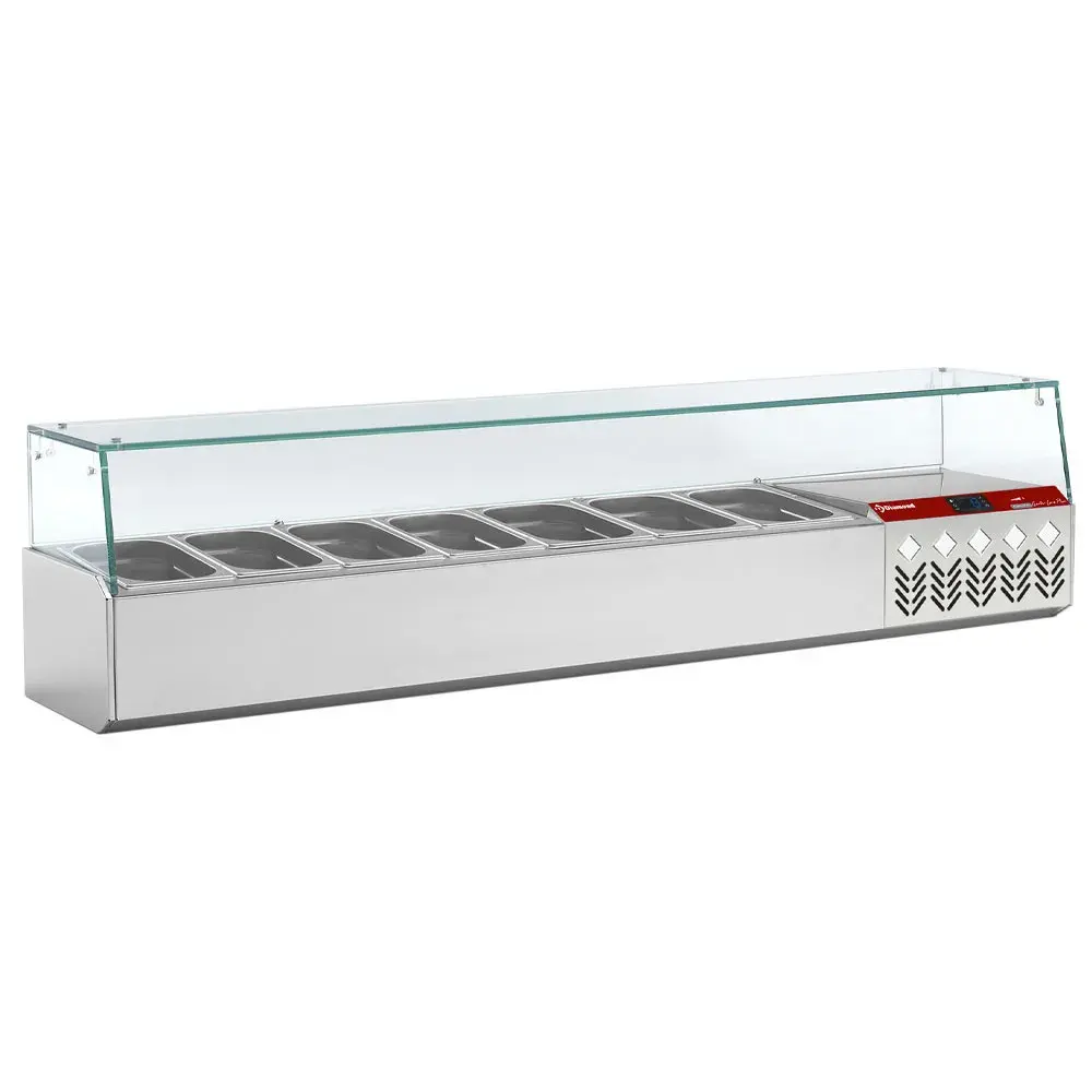 Refrigerated structure GN 7x 1/4 with right glass - Main Image