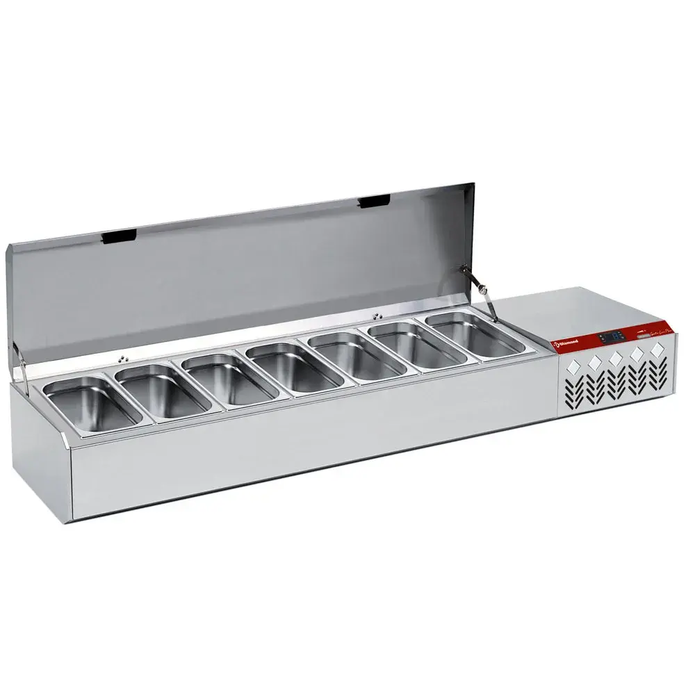 Refrigerated structure GN 7x1/3, with lid - Main Image