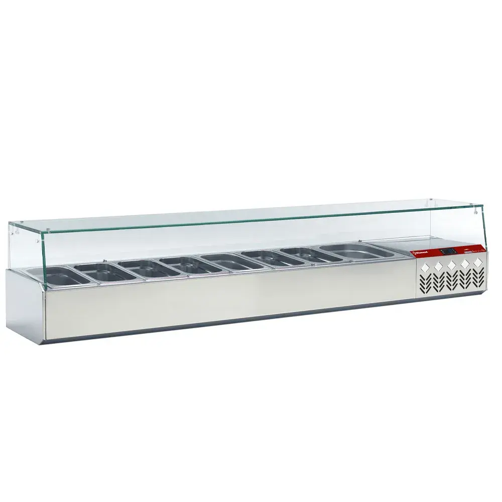 Refrigerated structure GN 8x1/3, 1x1/9, with right glass - Main Image