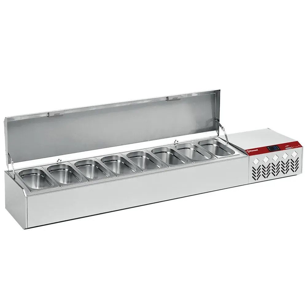 Refrigerated structure GN 8x1/4, with lid - Main Image