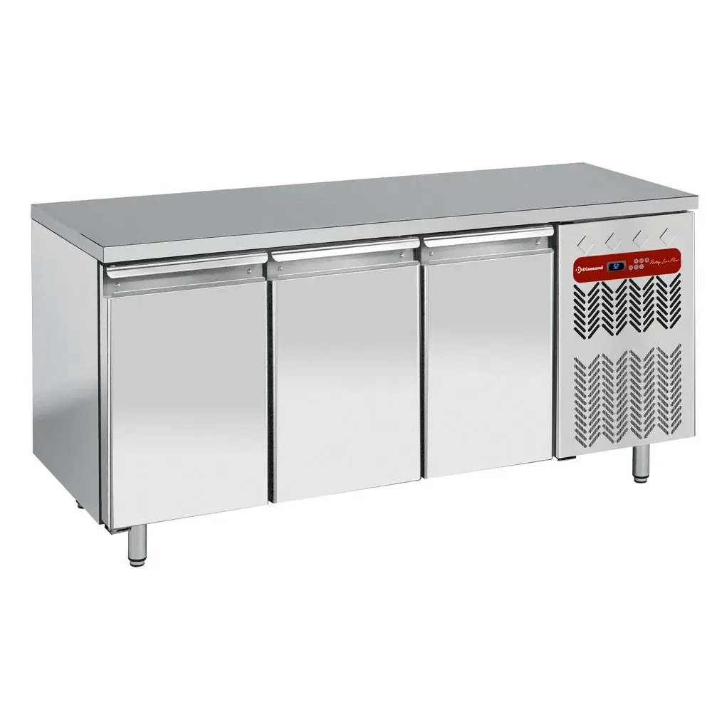 Refrigerated table, ventilated, 3 doors EN 600x400 - Main Image