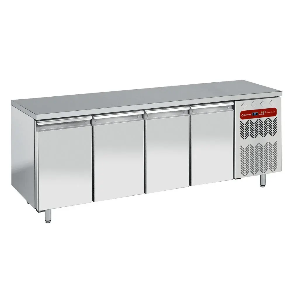 Refrigerated table, ventilated, 4 doors EN 600x400 - Main Image