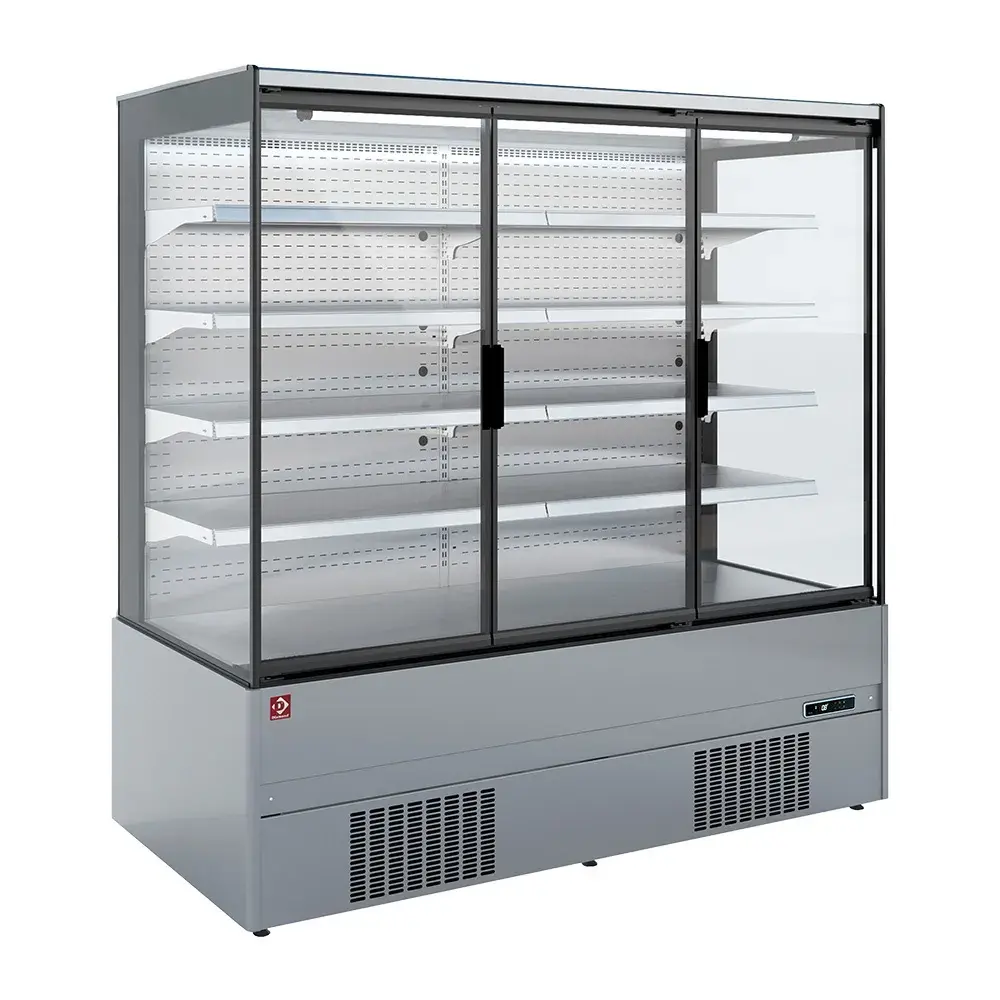 Refrigerated wall element, self-service, swing doors - FULL INOX - Main Image