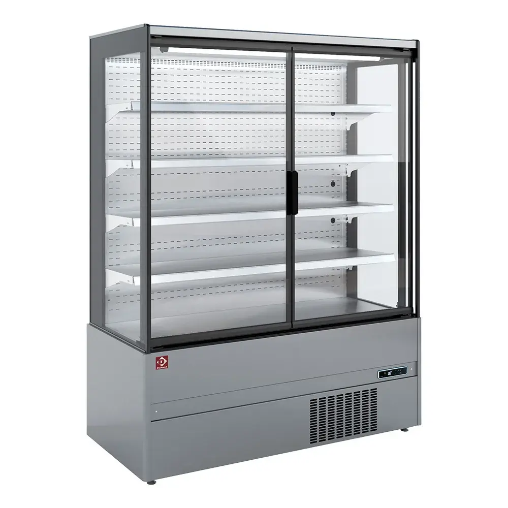 Refrigerated wall element, self-service, swing doors - FULL INOX - Main Image