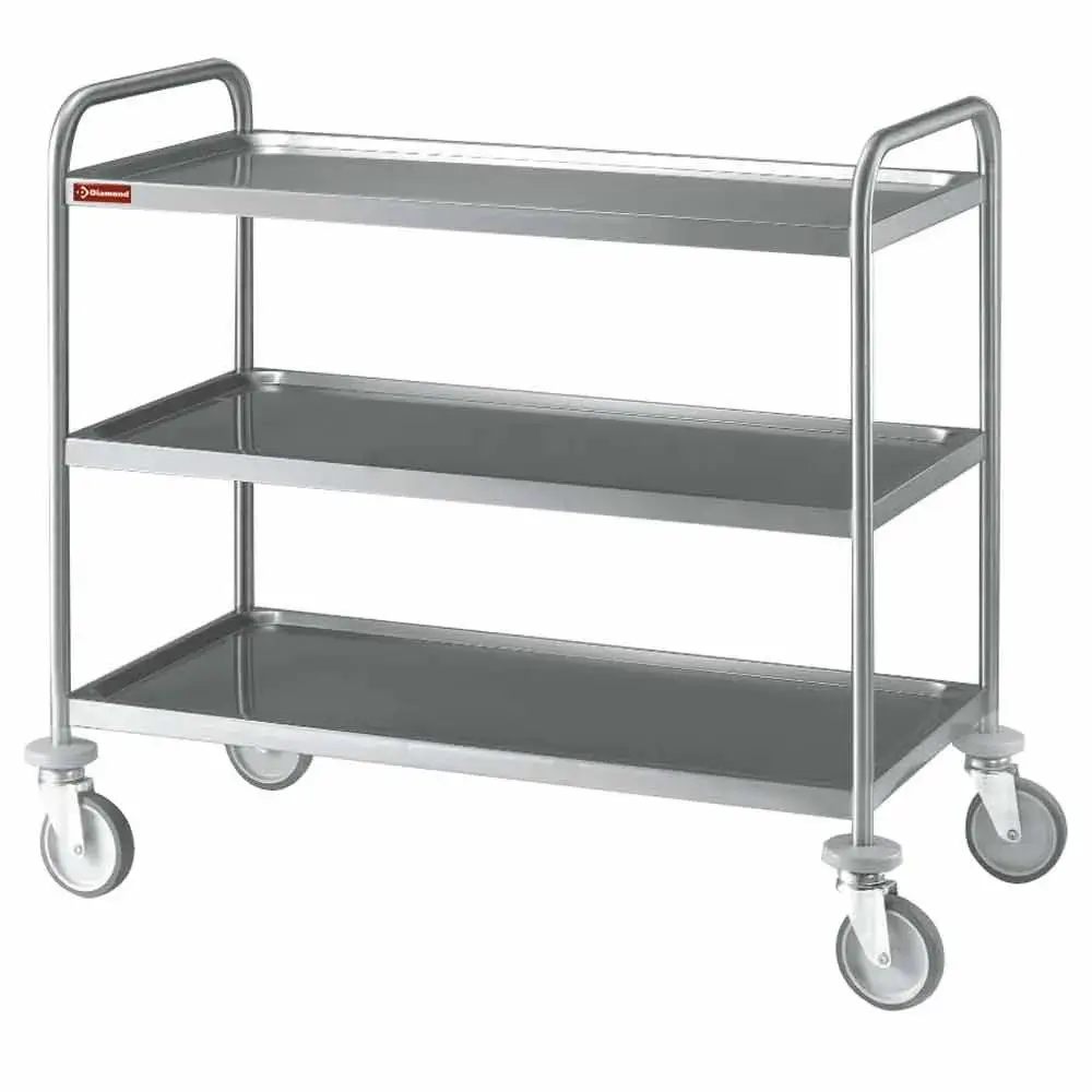 Serving trolley stainless steel 3 levels - Main Image