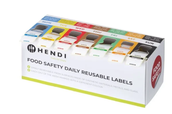Set voedselveiligheidsstickers, multifunctioneel, eenvoudig verwijderbaar, met een dispenser