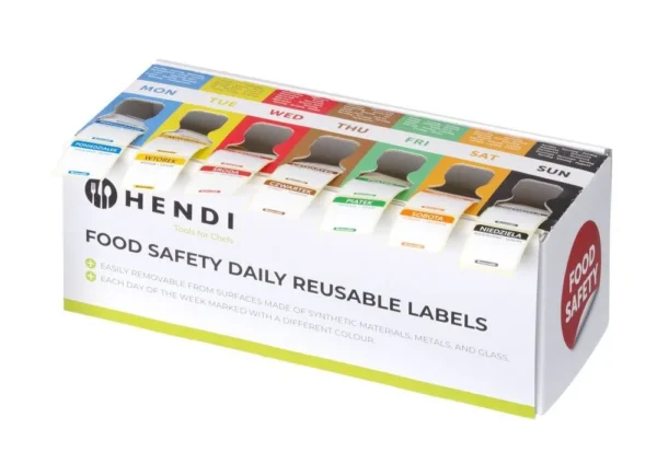 Set voedselveiligheidsstickers, multifunctioneel, eenvoudig verwijderbaar, met een dispenser