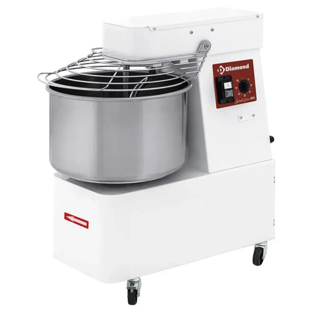 Spiral kneader 33 liters, timer, on wheels - Main Image