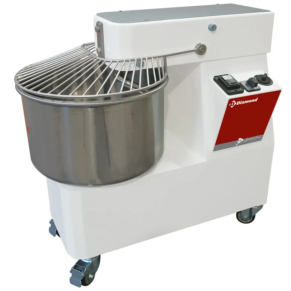 Spiral kneader 53 liters, 2 speeds, timer, on wheels - Main Image
