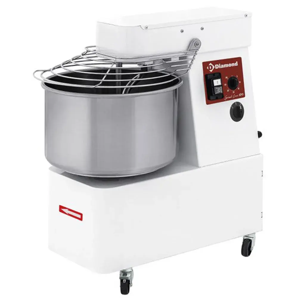 Spiral kneader 53 liters, 2 speeds, timer, on wheels - Main Image