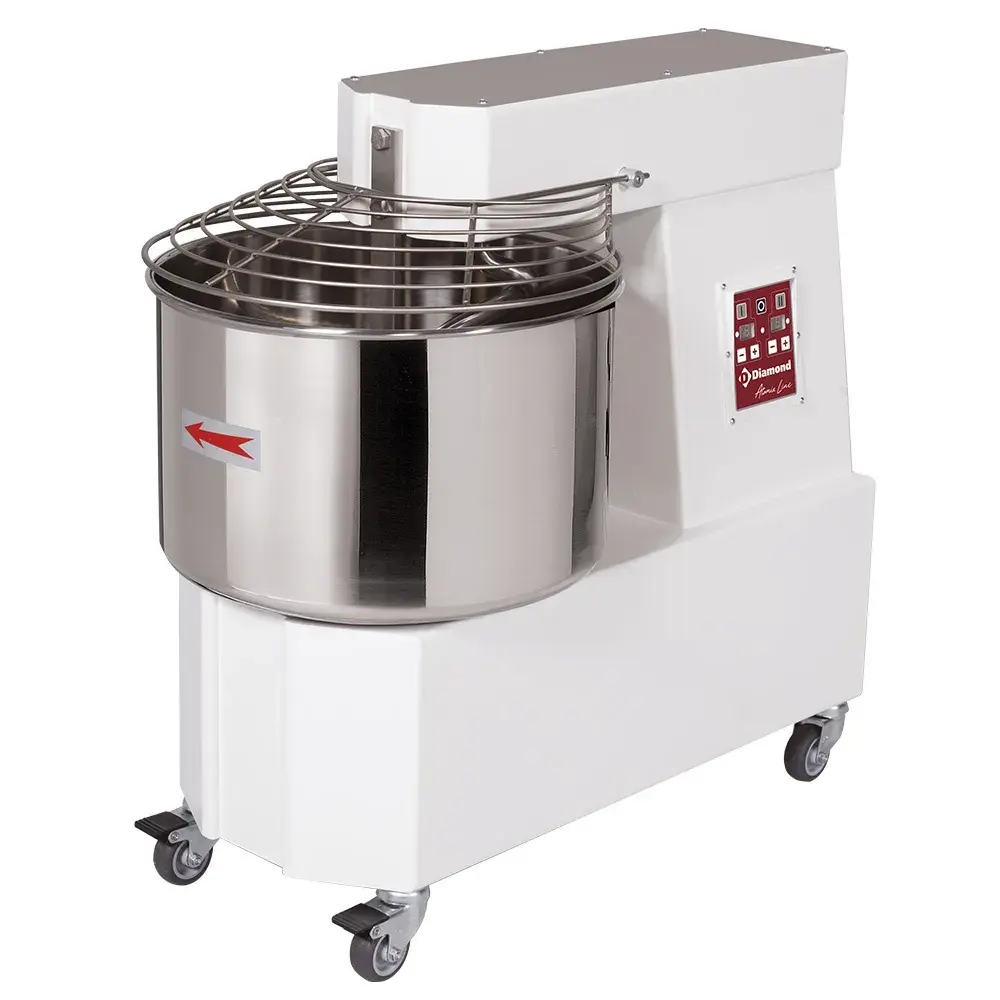 Spiral mixer 33 liters, 2 speeds, Automatic, digital, on wheels - Main Image