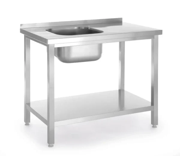Spoeltafel met legplank, met bouten