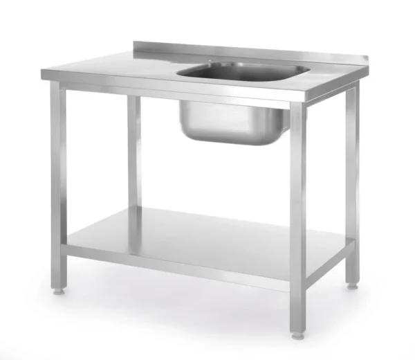 Spoeltafel met legplank, met bouten