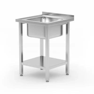 Spoeltafel met legplank, met bouten - Main Image