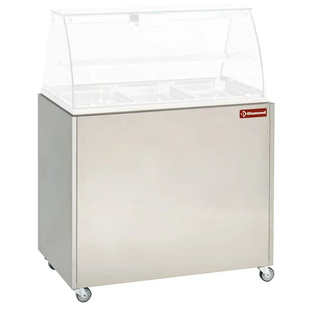 Stainless steel board, support for display VBE-311 on castors - Main Image