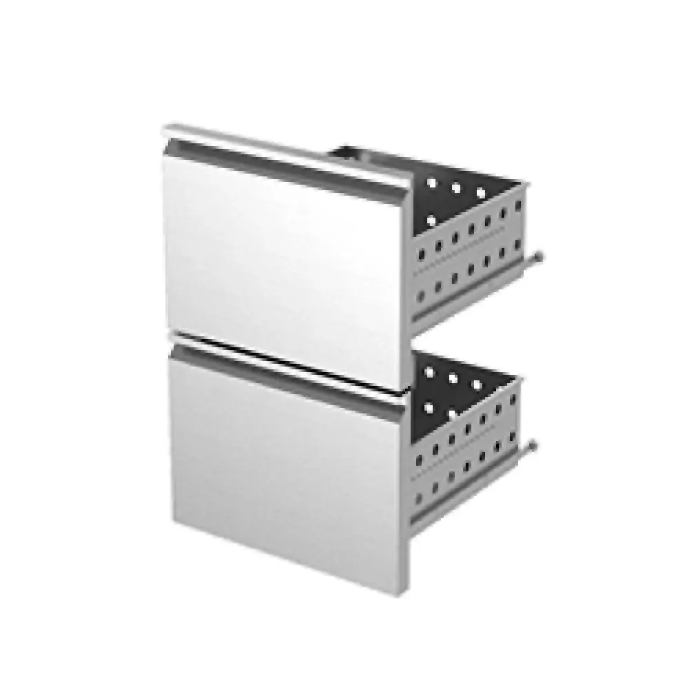 Stainless steel drawer block kit (1/2 + 1/2) x KBR… - Main Image