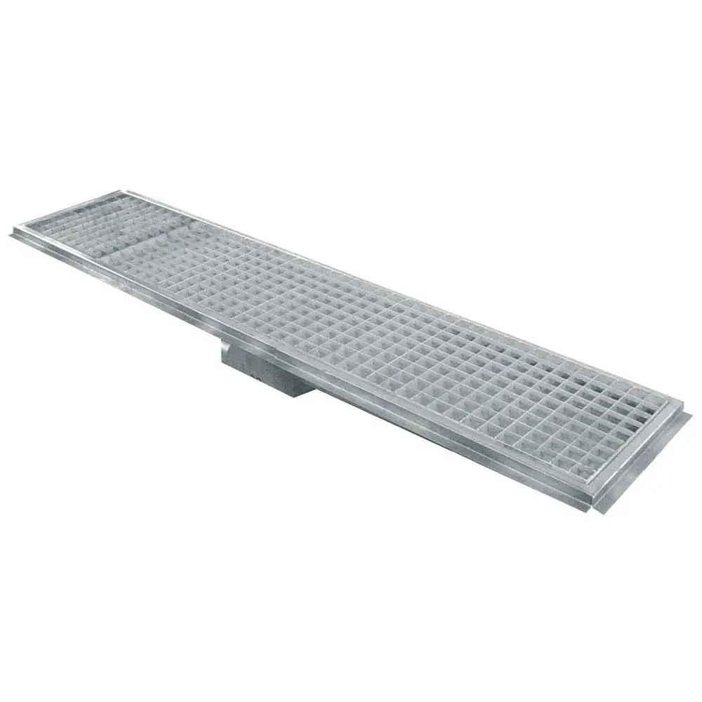 Stainless steel floor drain channel 1200x300, lateral discharge - Main Image