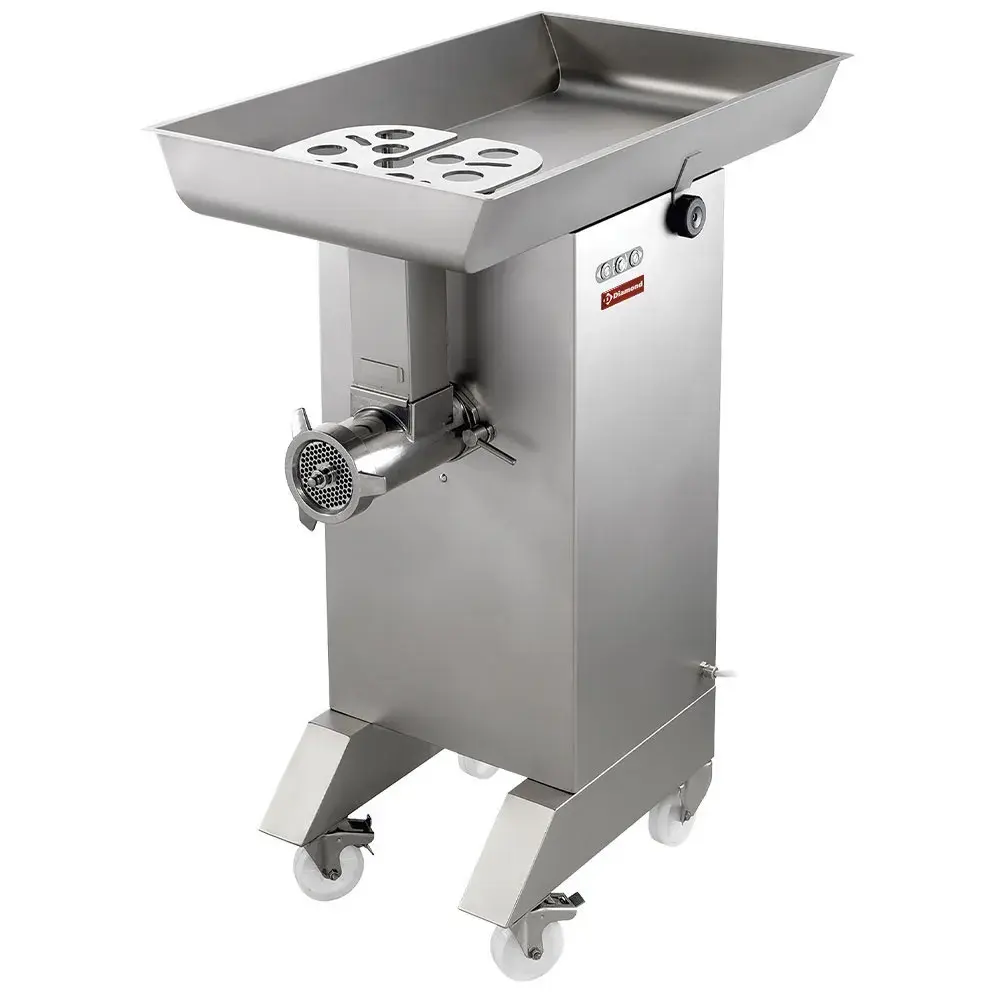 Stainless steel meat mincer N° 32, Ø 4.5 mm, 700 kg/h, with wheels - Main Image