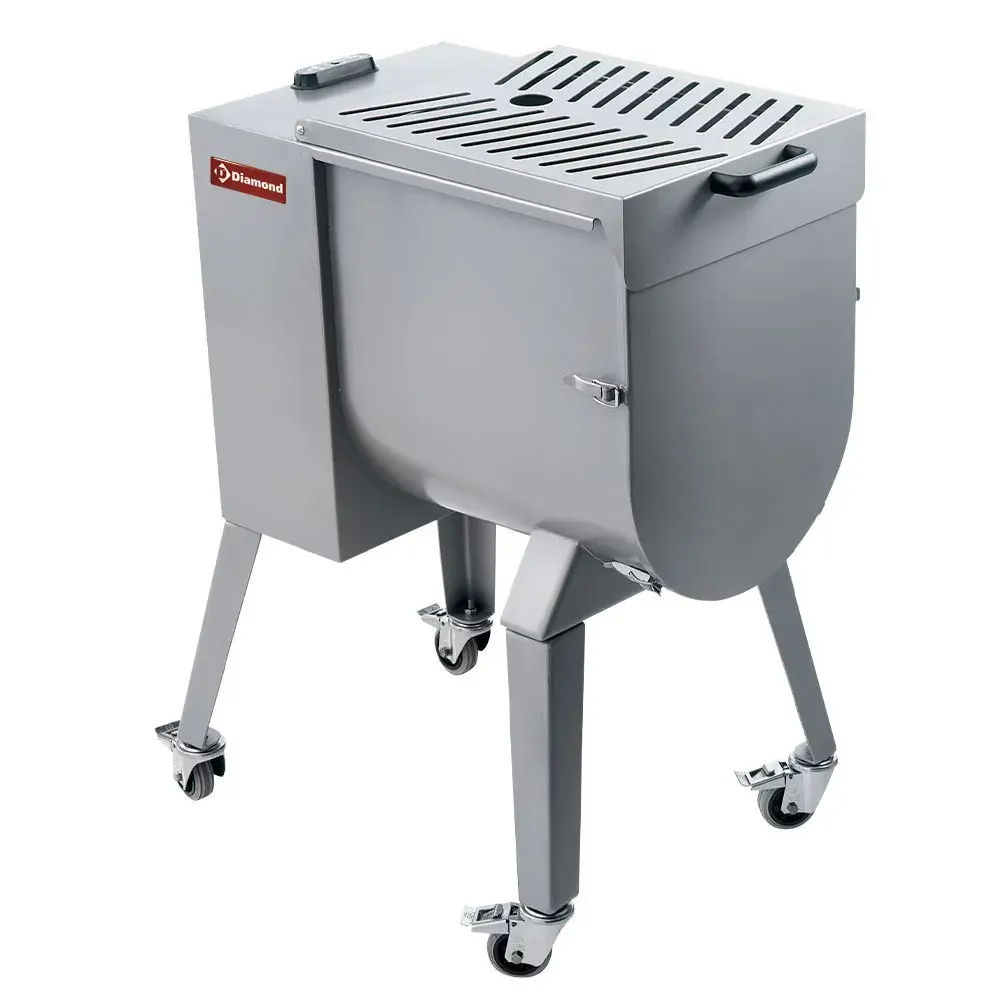 Stainless steel meat mixer 50 kg, stand with wheels - Main Image
