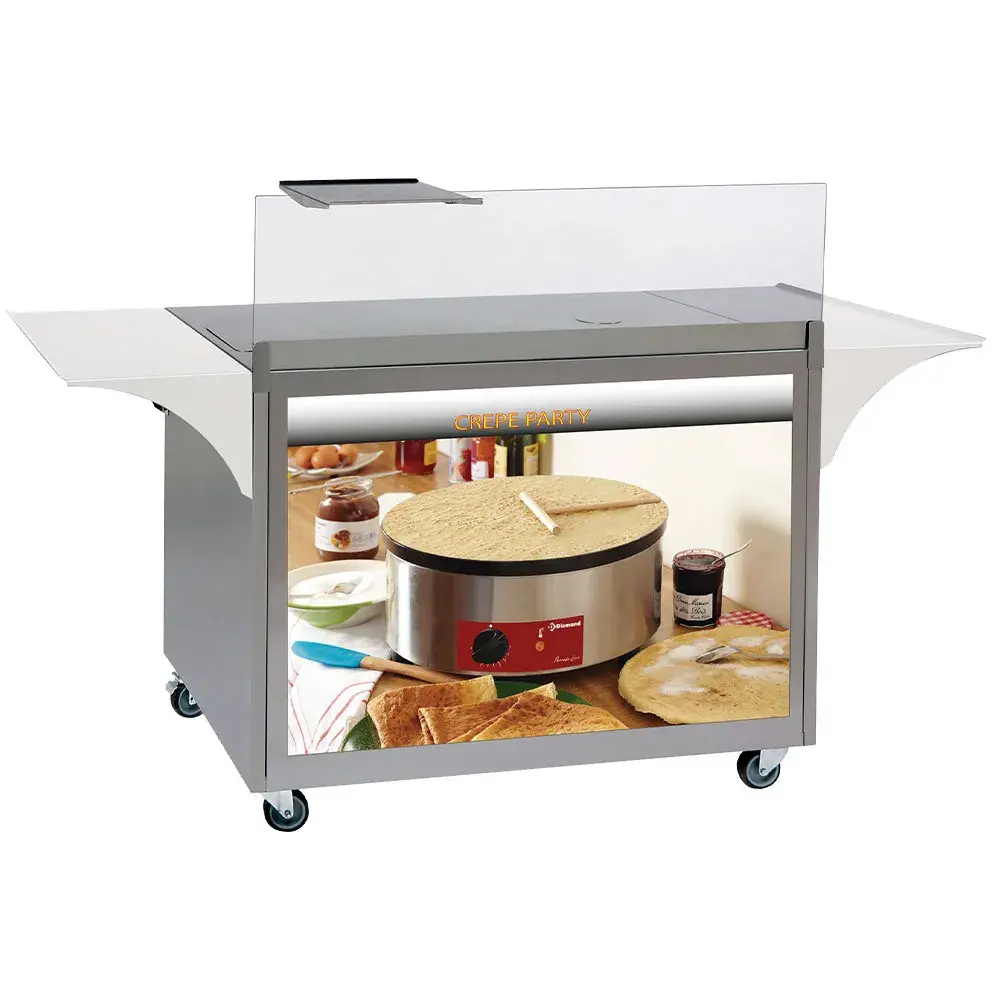 Stainless steel pancakes cabinet, on wheels - Main Image
