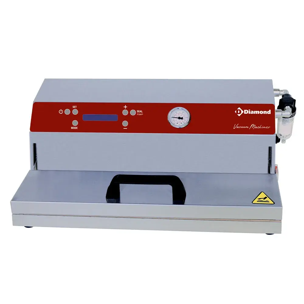 Stainless steel under vacuum machine, pump 32 l./min, welding 430 mm (double welding) - Main Image
