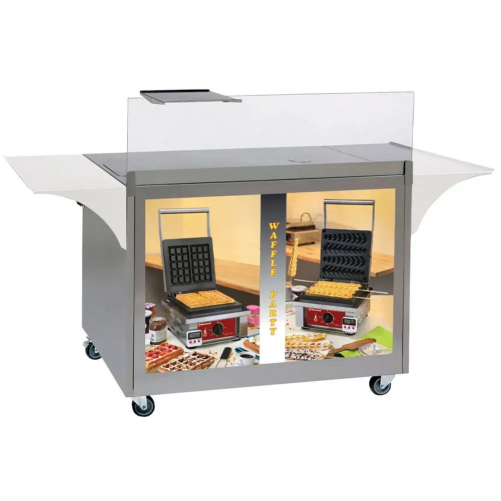 Stainless steel waffles cabinet, on wheels - Main Image