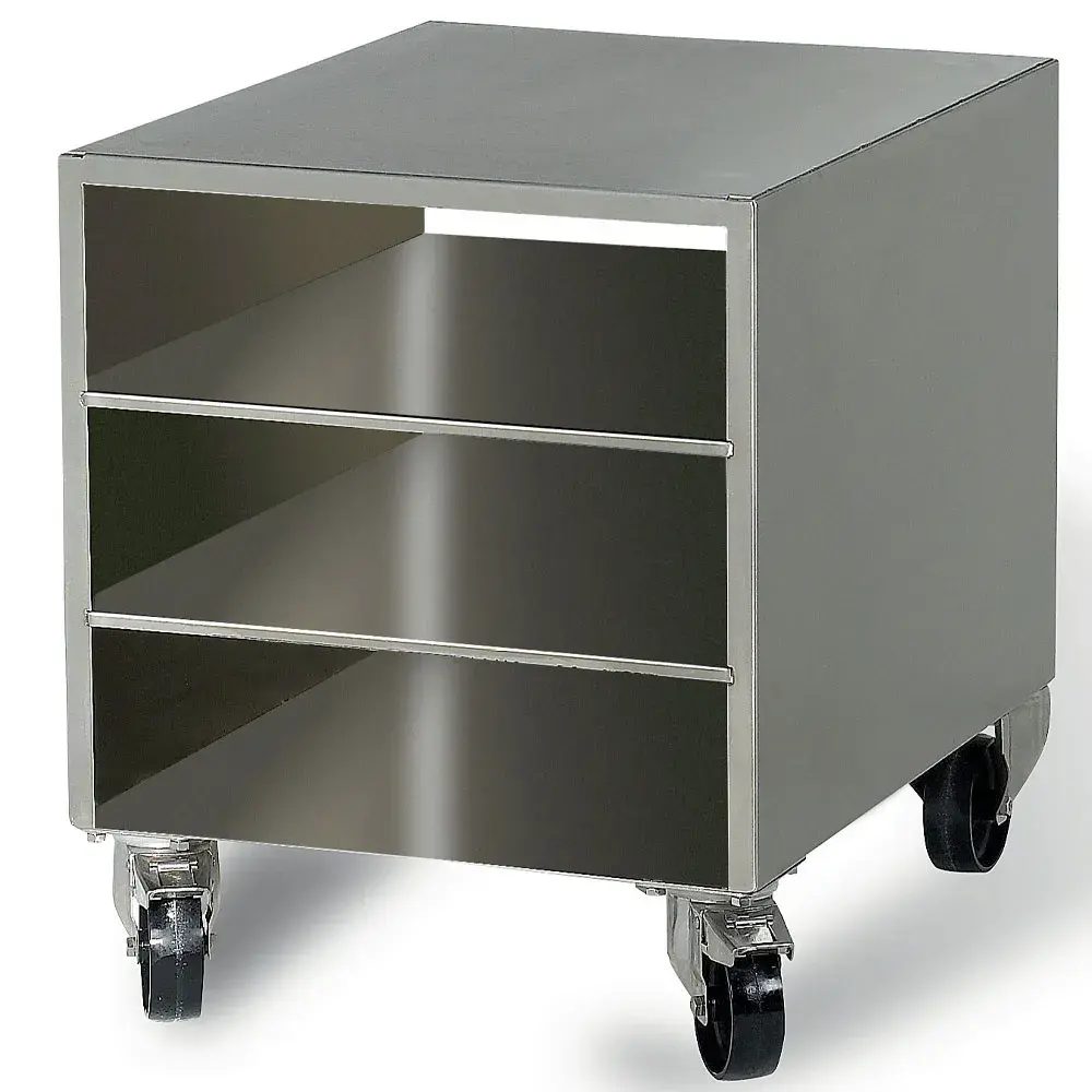 Support in stainless steel for vacuum machine, on wheels, removable - Main Image