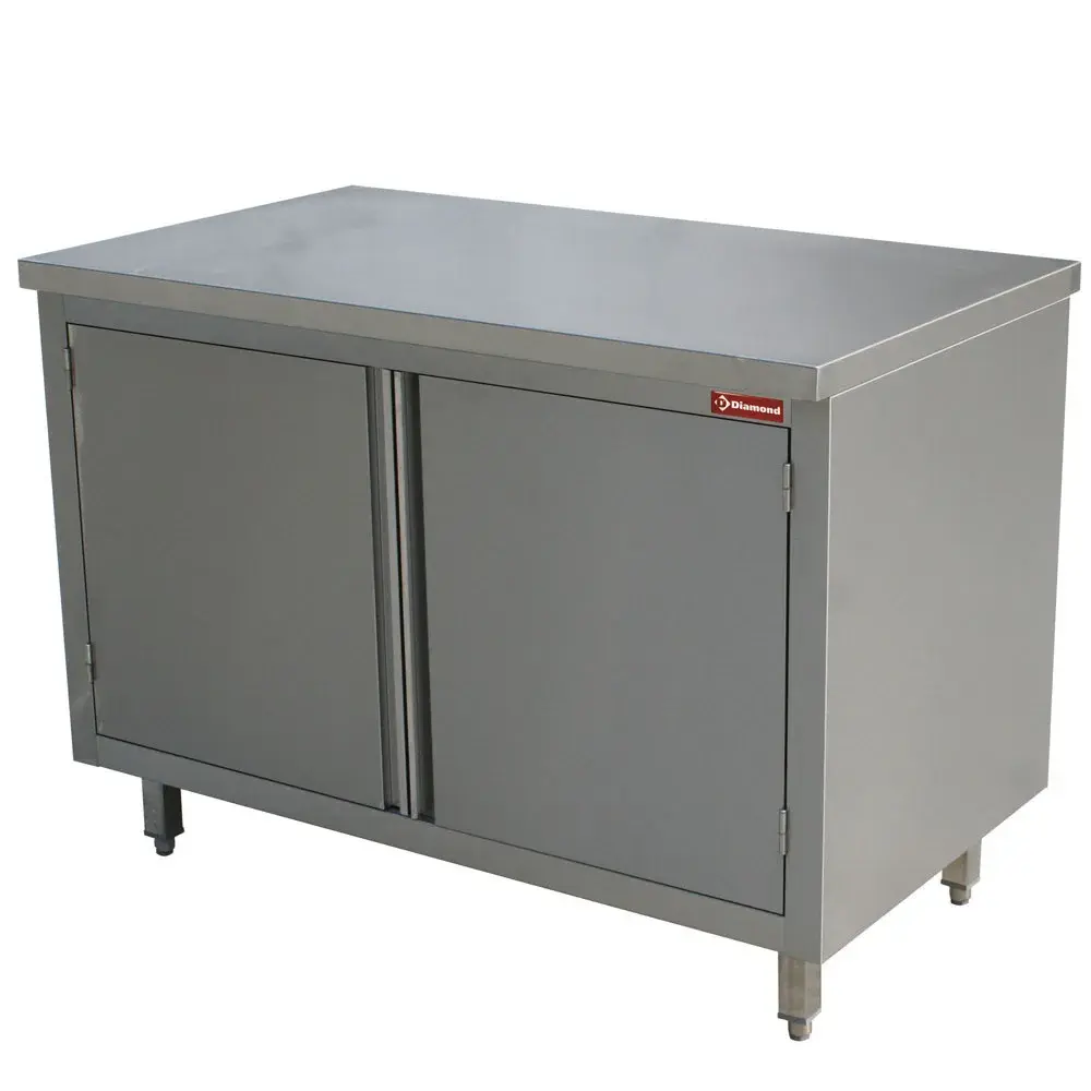 Table on cupboard, hinged doors - Main Image