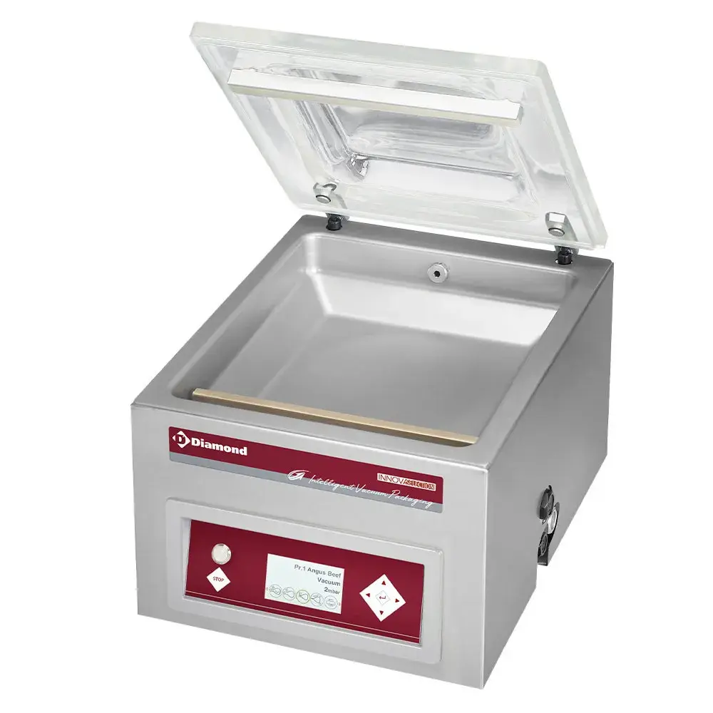 Vacuum machine, chamber 350x370xh150 mm - 16 m3/h LCD - Main Image