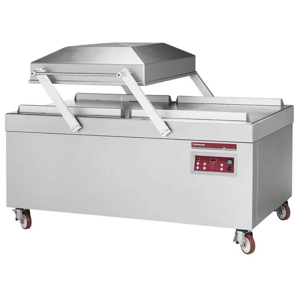 Vacuum machine, double chamber 840x830xh250 mm. - 250 m3/h - Main Image