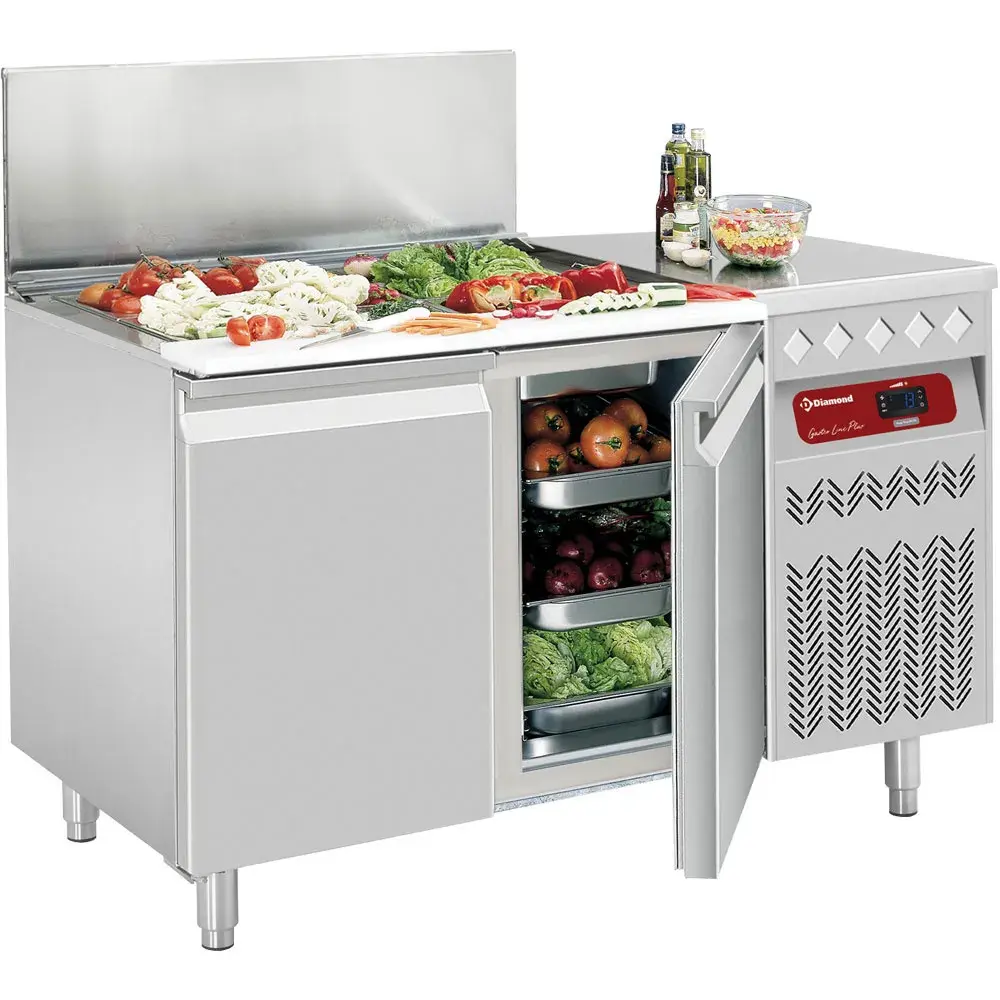 Ventilated cooling table, 2 doors GN 1/1, 260 Lit. with refrigerated structure - Main Image