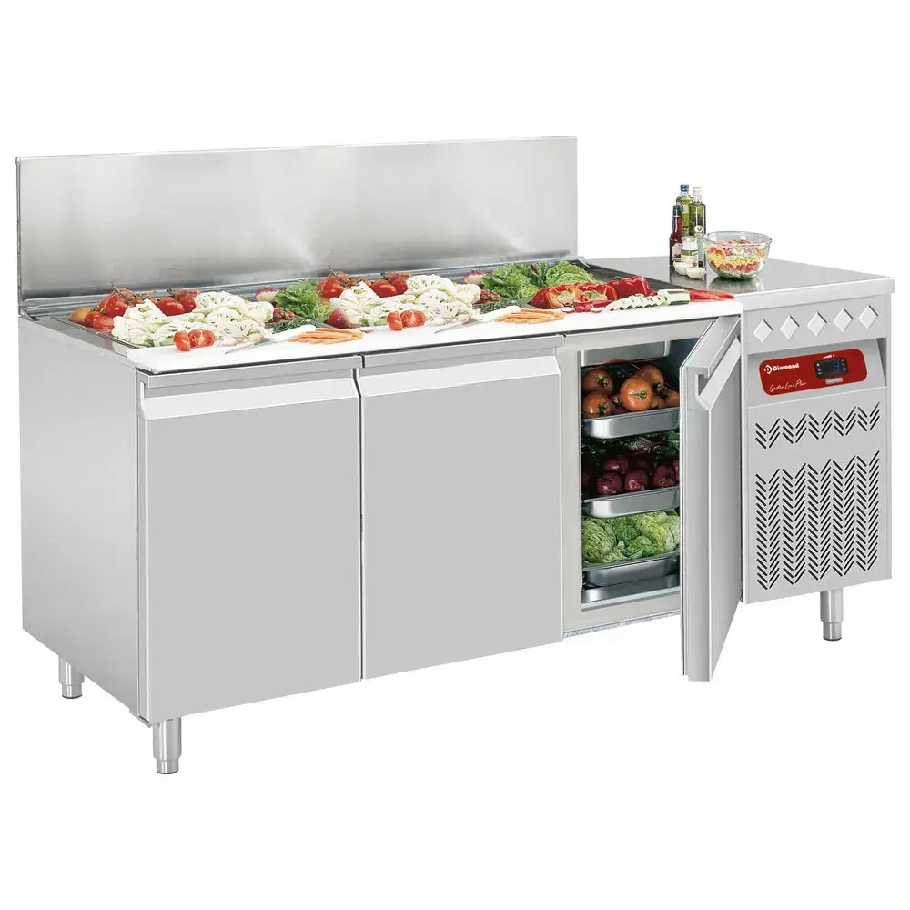 Ventilated cooling table, 3 doors GN 1/1, 405 Lit. refrigerated structure - Main Image