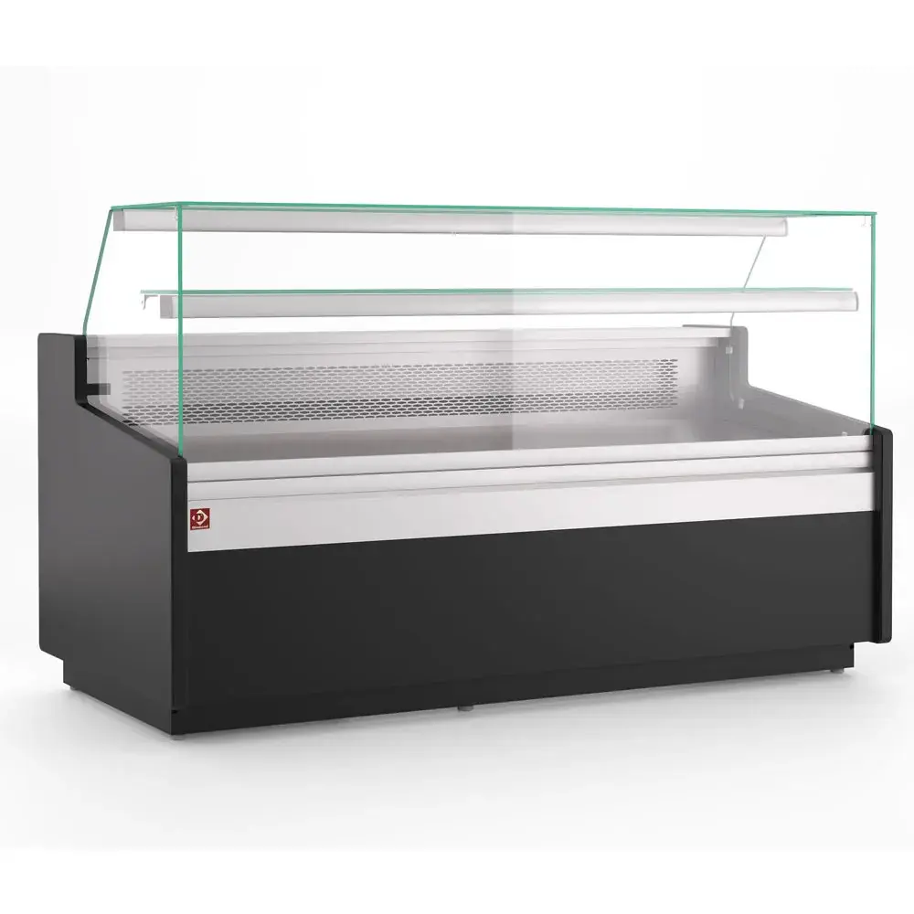 Ventilated counter display, with storage - BLACK - Main Image