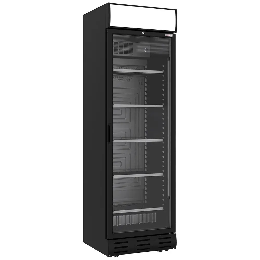 Ventilated display positive 382 liters BLACK with lightbox - Main Image