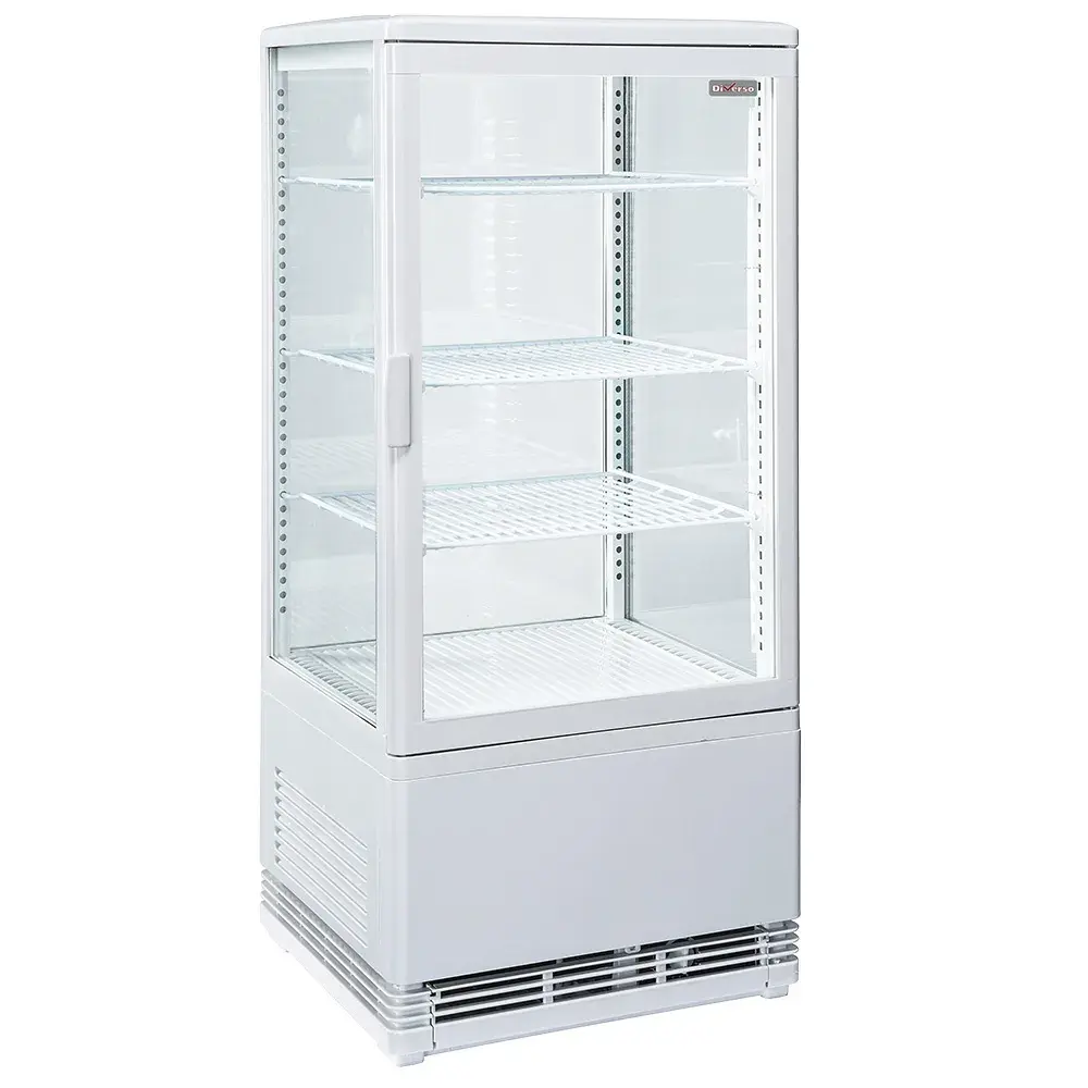 Ventilated display table model, 4 levels, 4 glass sides, 80 liters - WHITE - Main Image
