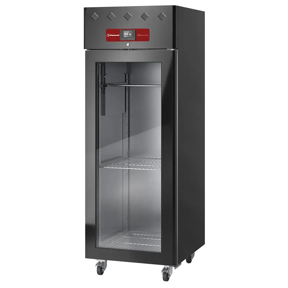 Ventilated maturation cabin dry aging for meat 600 liters, 1 glass door, 20xGN 2/1 BLACK - Main Image