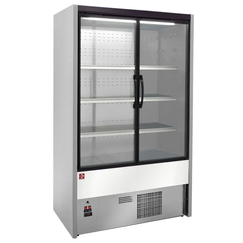 Ventilated refrigerated wall element, swing doors - GREY / WHITE - Main Image
