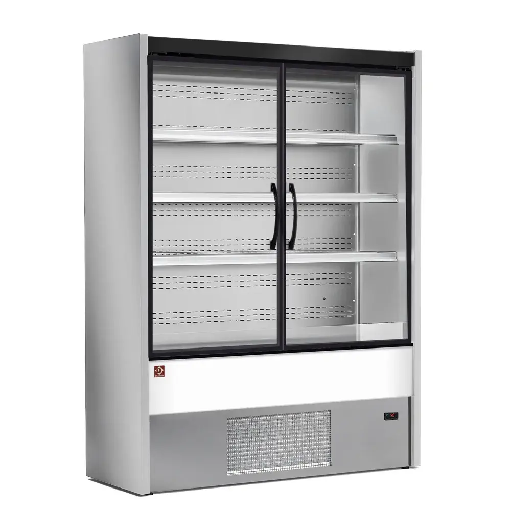 Ventilated refrigerated wall element, swing doors - GREY/WHITE - Main Image