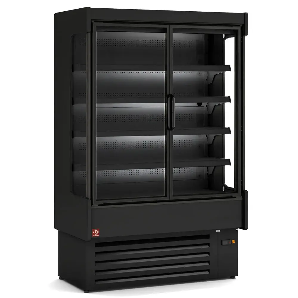 Ventilated refrigerated wall element, with unit, 2 swing doors - Main Image