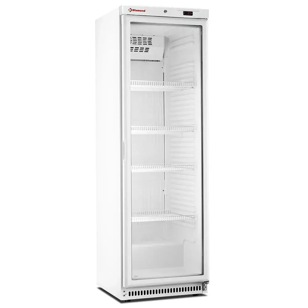 Ventilated refrigerator, glass door, 400 liters. white - Main Image