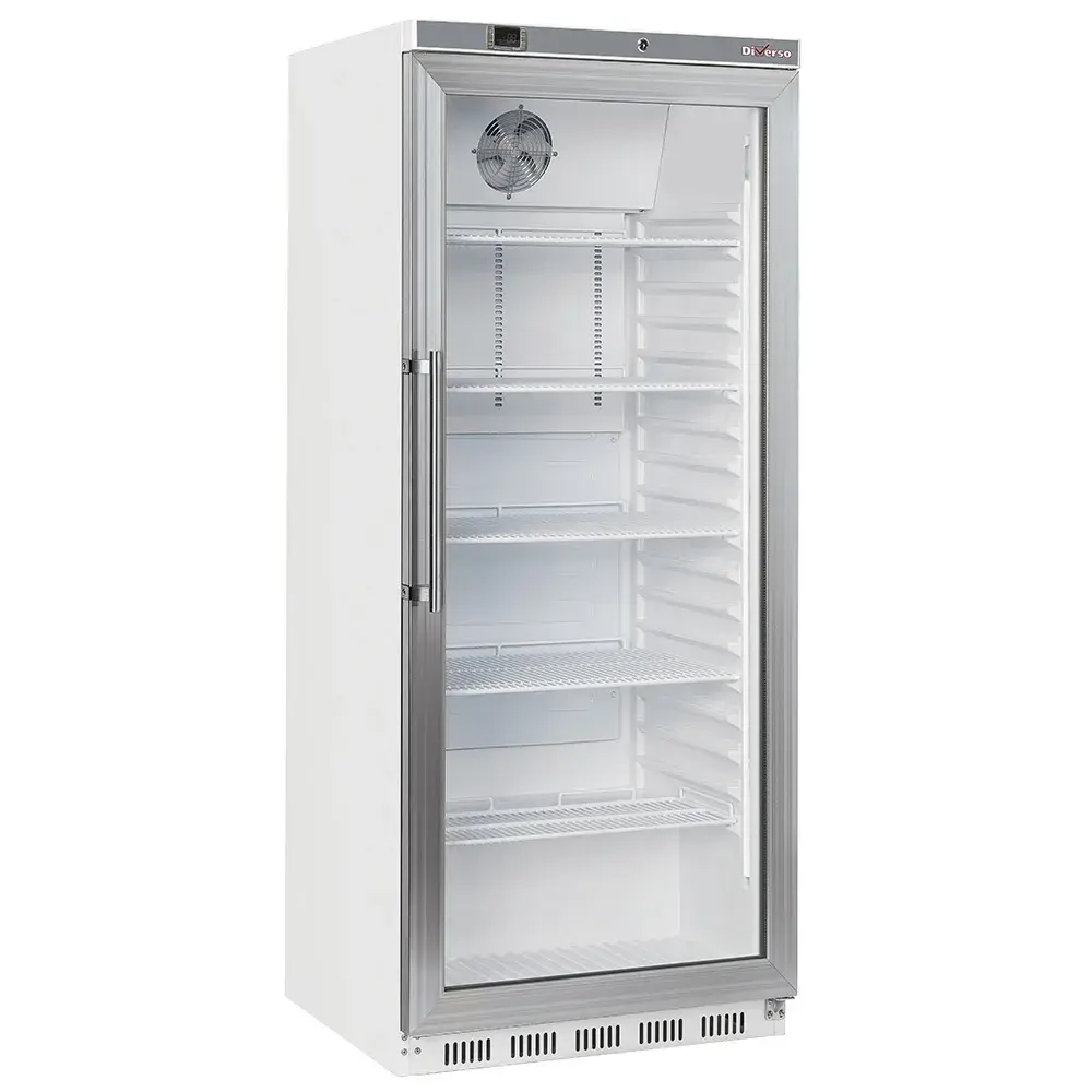 Ventilated refrigerator GN 2/1, glass door, 600 liters - white - Main Image