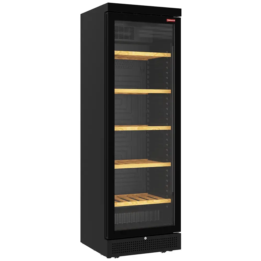 Ventilated wine cellar, 382 liters - 5 levels - frameless - BLACK - Main Image