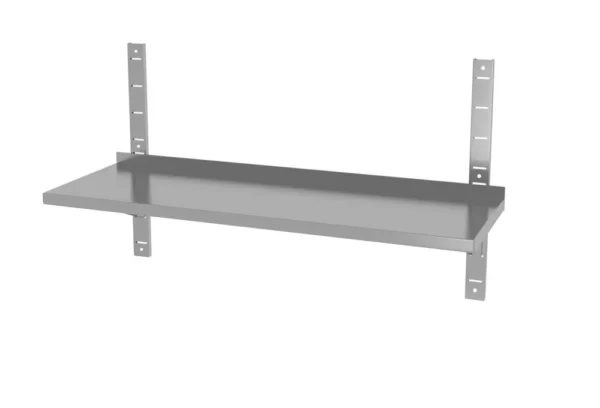 Verstelbare enkele wandplank met 2 beugels